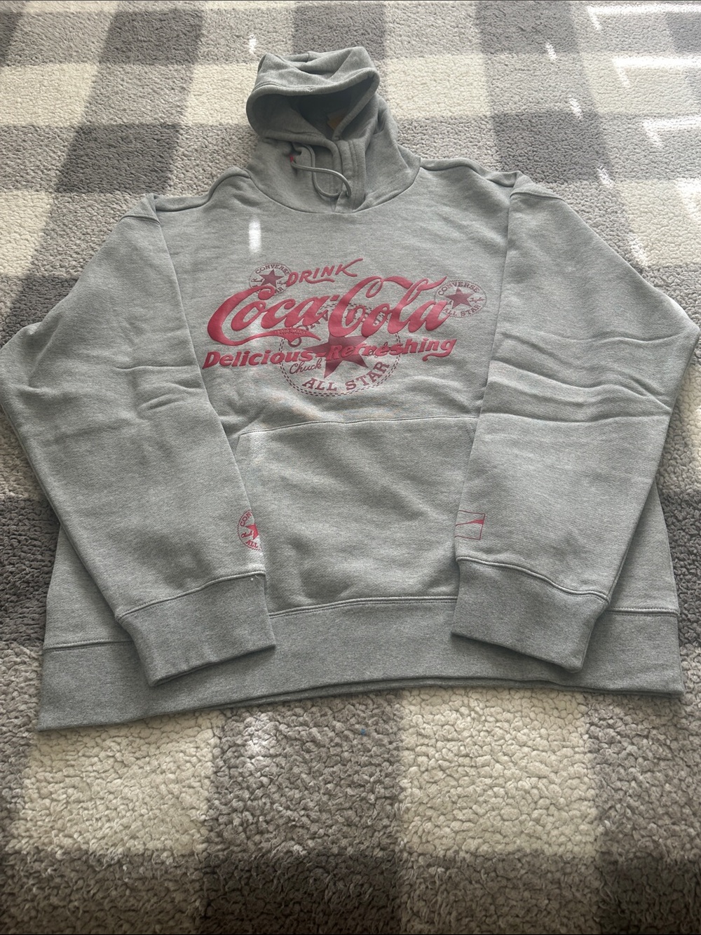 Converse Large Men's Coca Cola Logo Hooded Sweatshirt. NWT’s.